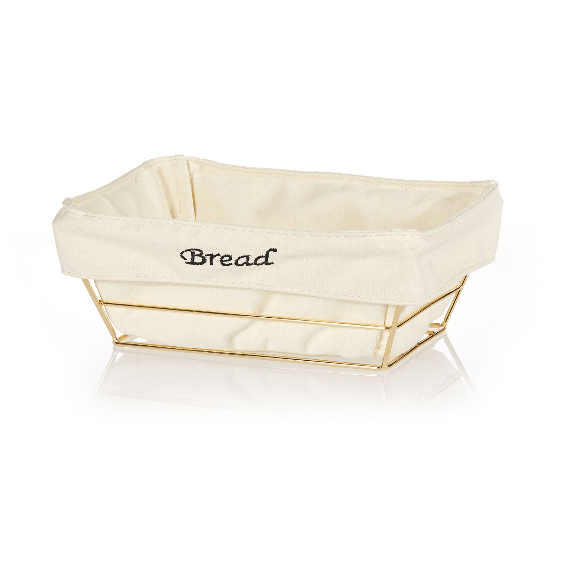 Dikdörtgen Bezli Ekmek Sepeti (Altın) (KOLİSİ 24 ADETTİR)