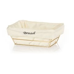 Dikdörtgen Bezli Ekmek Sepeti (Altın) (KOLİSİ 24 ADETTİR)