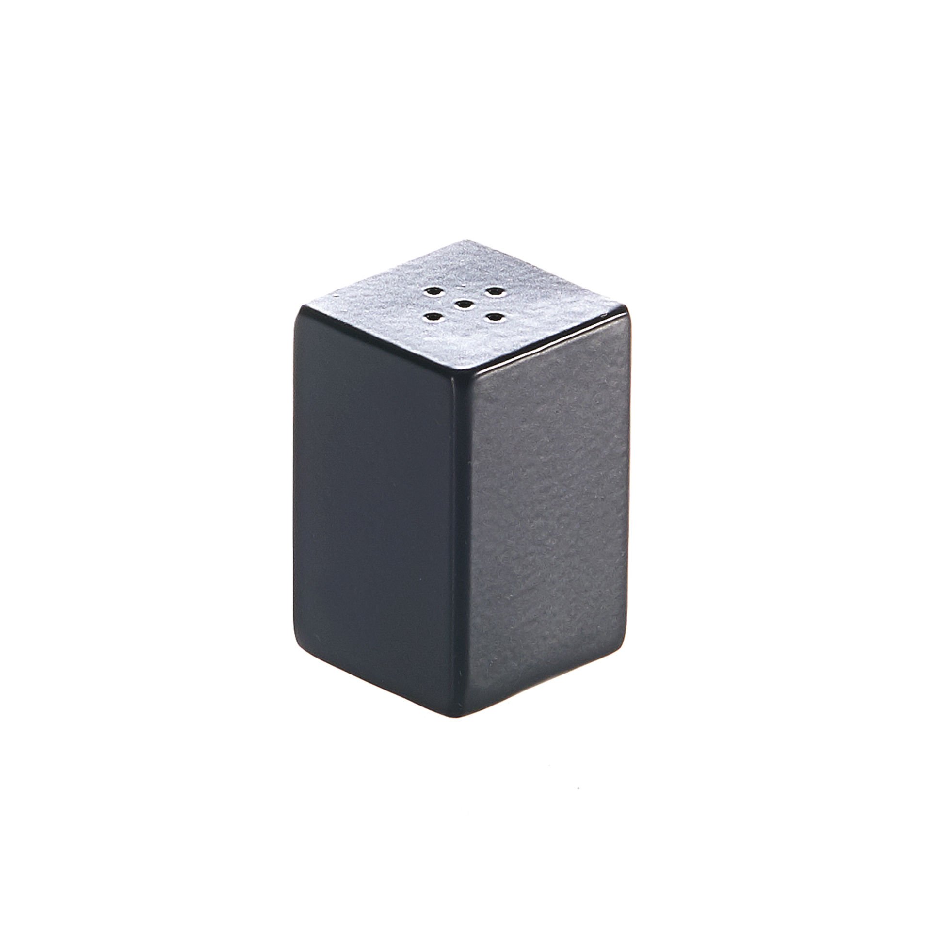 GROOVY KARE BODUR TUZLUK SİYAH ÇAP 4*4*6 cm (TUZLUK TIPASI PLASTİKTİR)