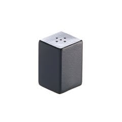GROOVY KARE BODUR TUZLUK SİYAH ÇAP 4*4*6 cm (TUZLUK TIPASI PLASTİKTİR)