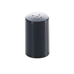 GROOVY YUVARLAK BODUR TUZLUK SİYAH ÇAP 4CM H:6,5 cm (TUZLUK TIPASI PLASTİKTİR)