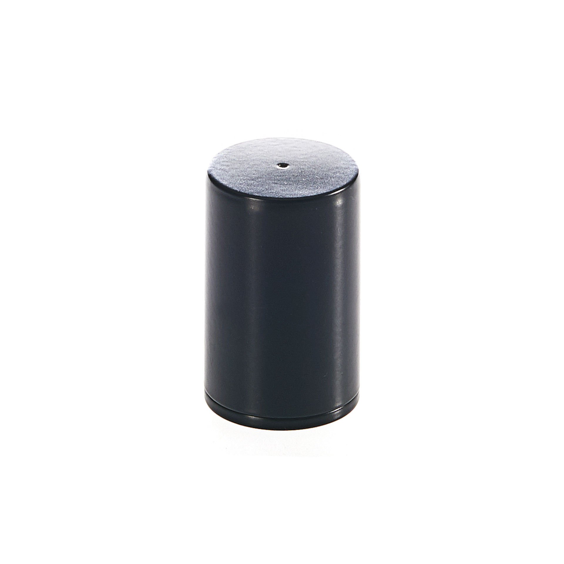 GROOVY YUVARLAK BODUR BİBERLİK SİYAH ÇAP 4CM H:6,5 cm (TUZLUK TIPASI PLASTİKTİR)