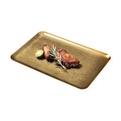 AÇIK BÜFE RETRO SUNUM TABAĞI (ALTIN) (30x20 cm)