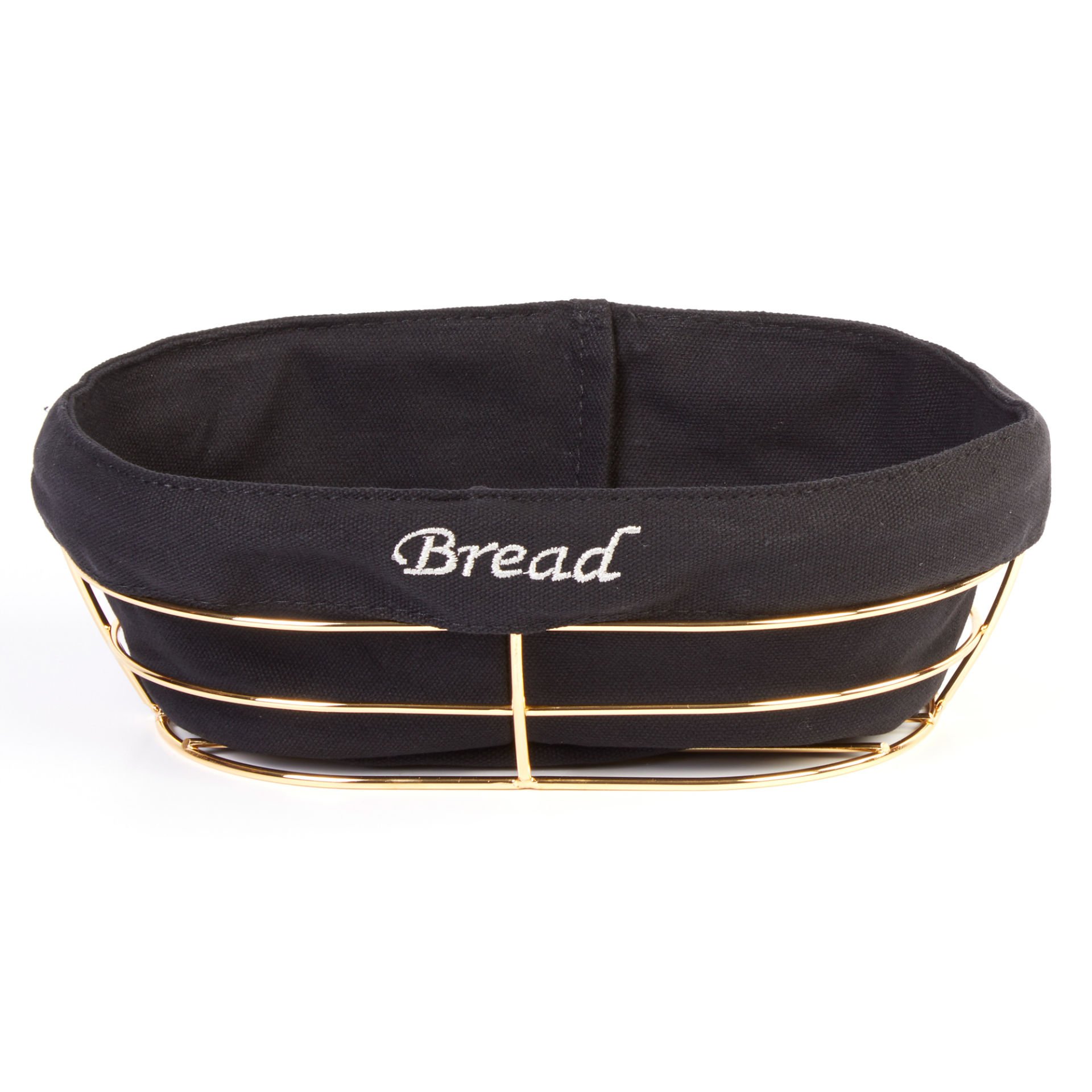 Oval Bezli Ekmek Sepeti (Altın)