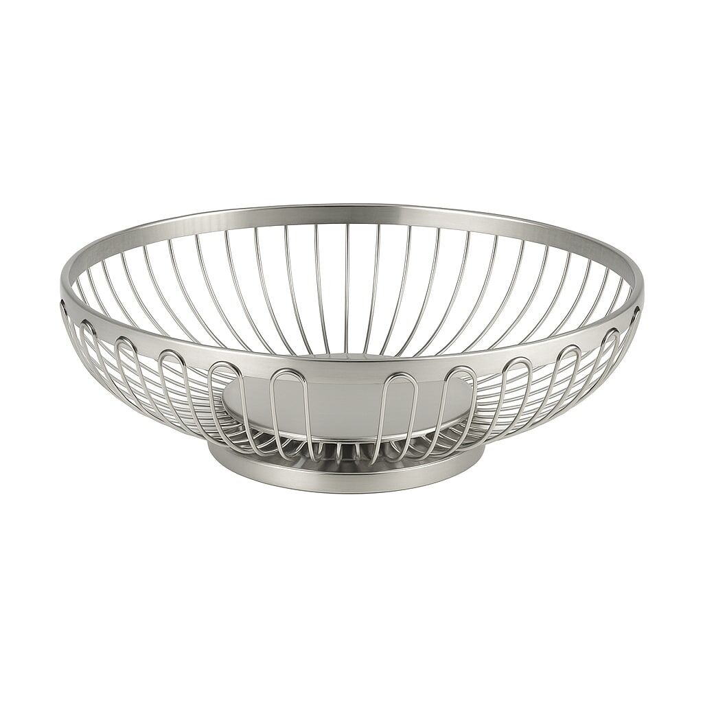 PASLANMAZ ÇELİK OVAL EKMEK SEPETİ (20x15x6.5 cm)