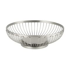PASLANMAZ ÇELİK OVAL EKMEK SEPETİ (20x15x6.5 cm)