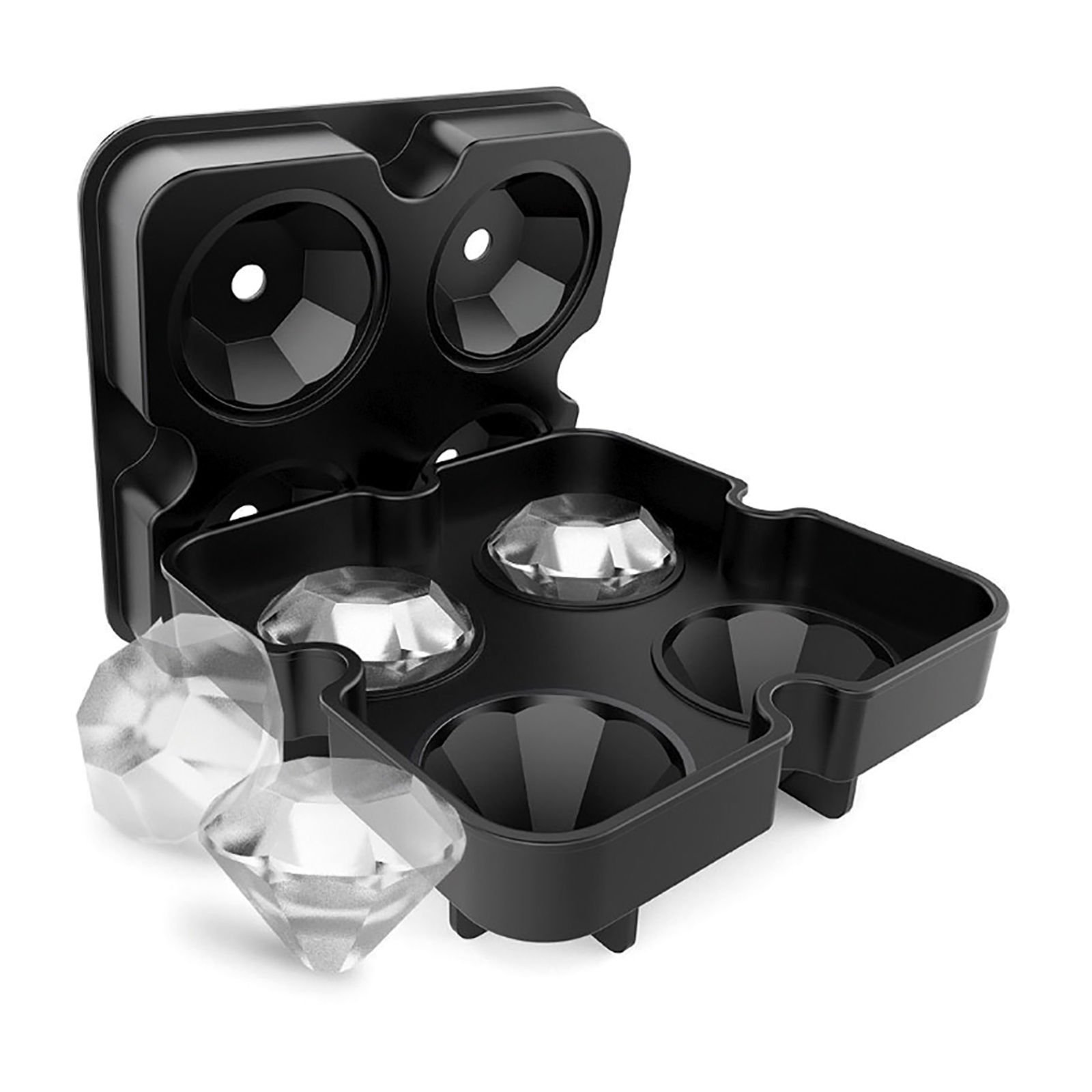 Groovy Dörtlü Elmas Silikon Buz Kalıbı