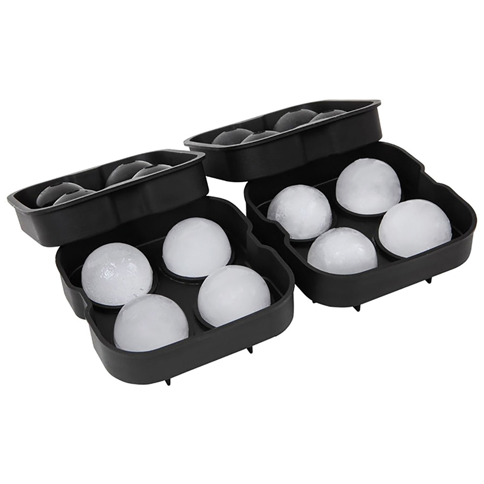 Groovy Dörtlü Top Silikon Buz Kalıbı