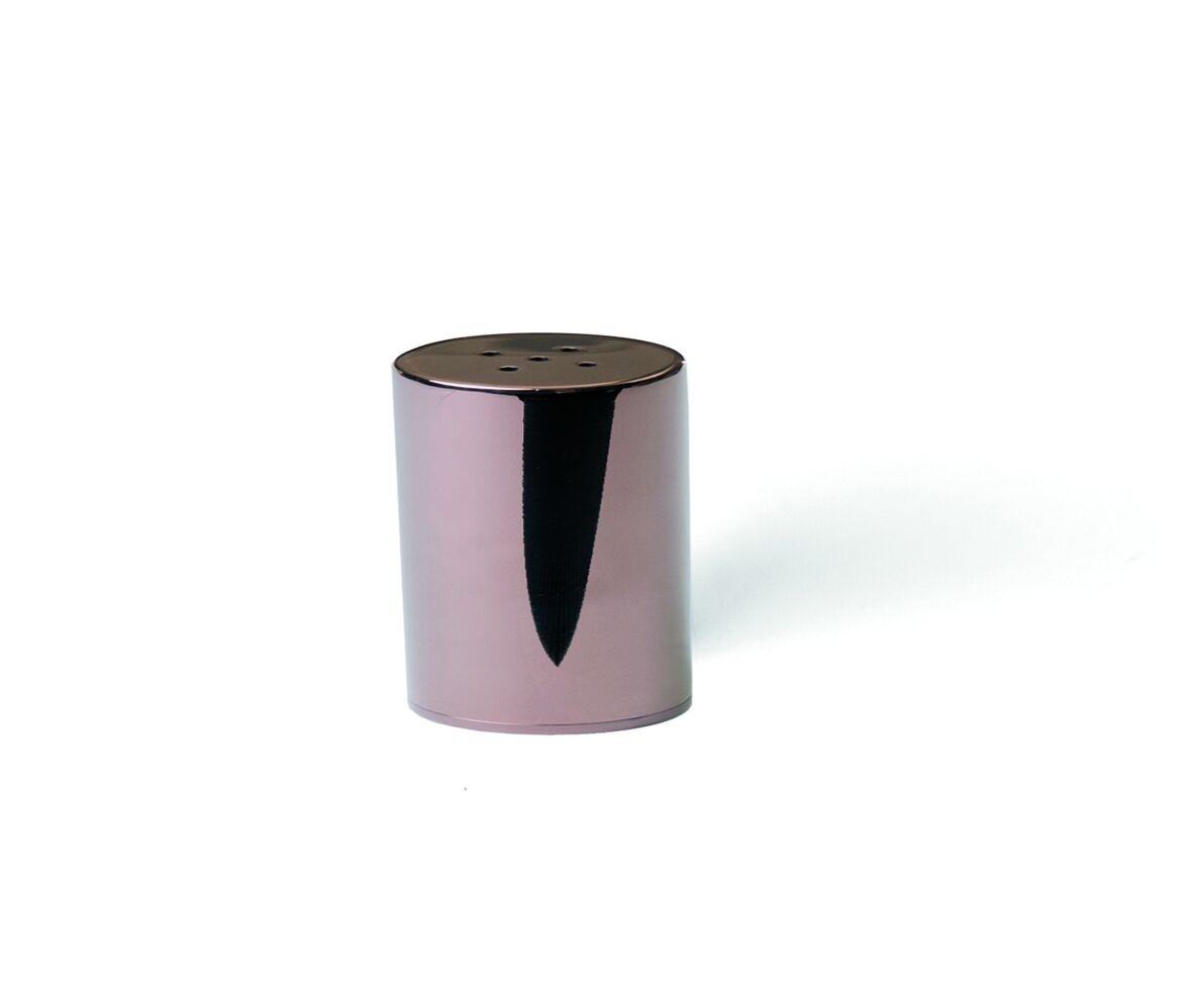 GROOVY YUVARLAK BODUR TUZLUK BAKIR ÇAP 4CM H:6,5 cm (TUZLUK TIPASI PLASTİKTİR)