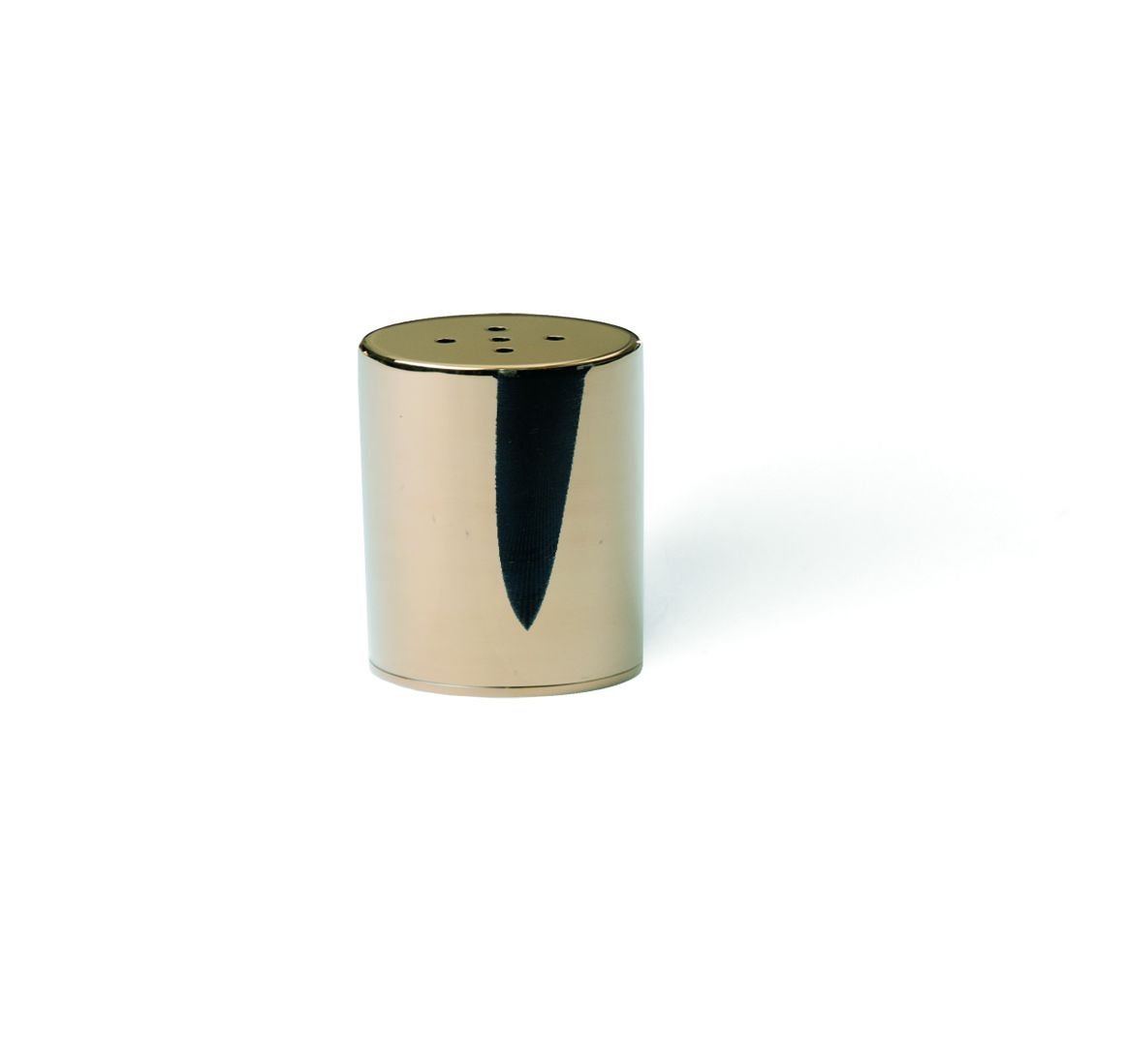 GROOVY YUVARLAK BODUR TUZLUK ALTIN ÇAP 4CM H:6,5 cm (TUZLUK TIPASI PLASTİKTİR)