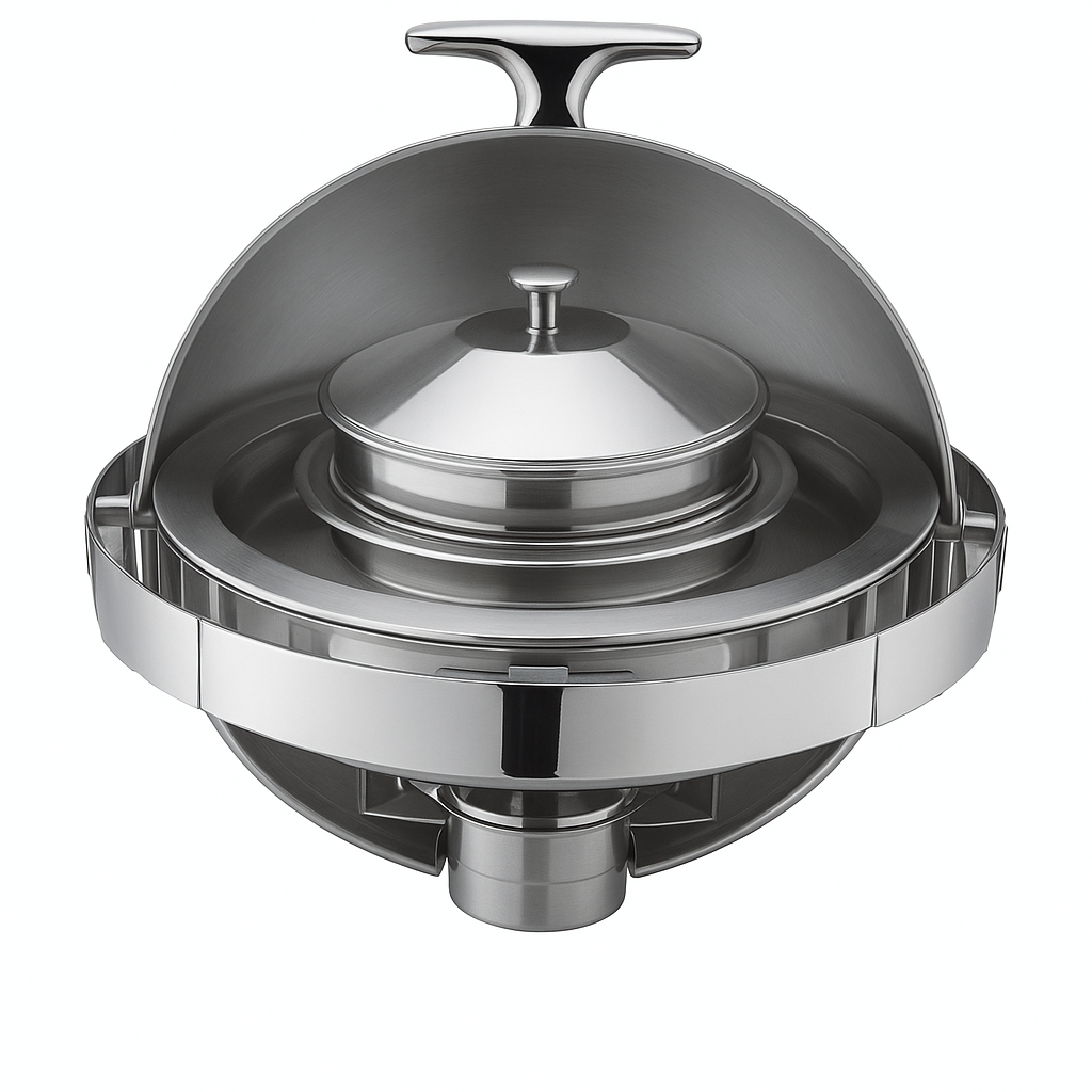 GÖMME ROLLTOP ÇORBALIK CHAFING DISH (ÜST) **BU ÜRÜNÜ KREDİ KARTI İLE ÖDEMEYİNİZ**NET FİYATLI ÜRÜNDÜR LÜTFEN FİYAT LİSTESİNDEN KONTROL EDİNİZ**