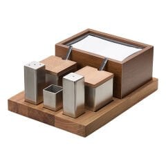 6'LI KARE TUZLUK BAHARATLIK DİSPENSER TAKIMI