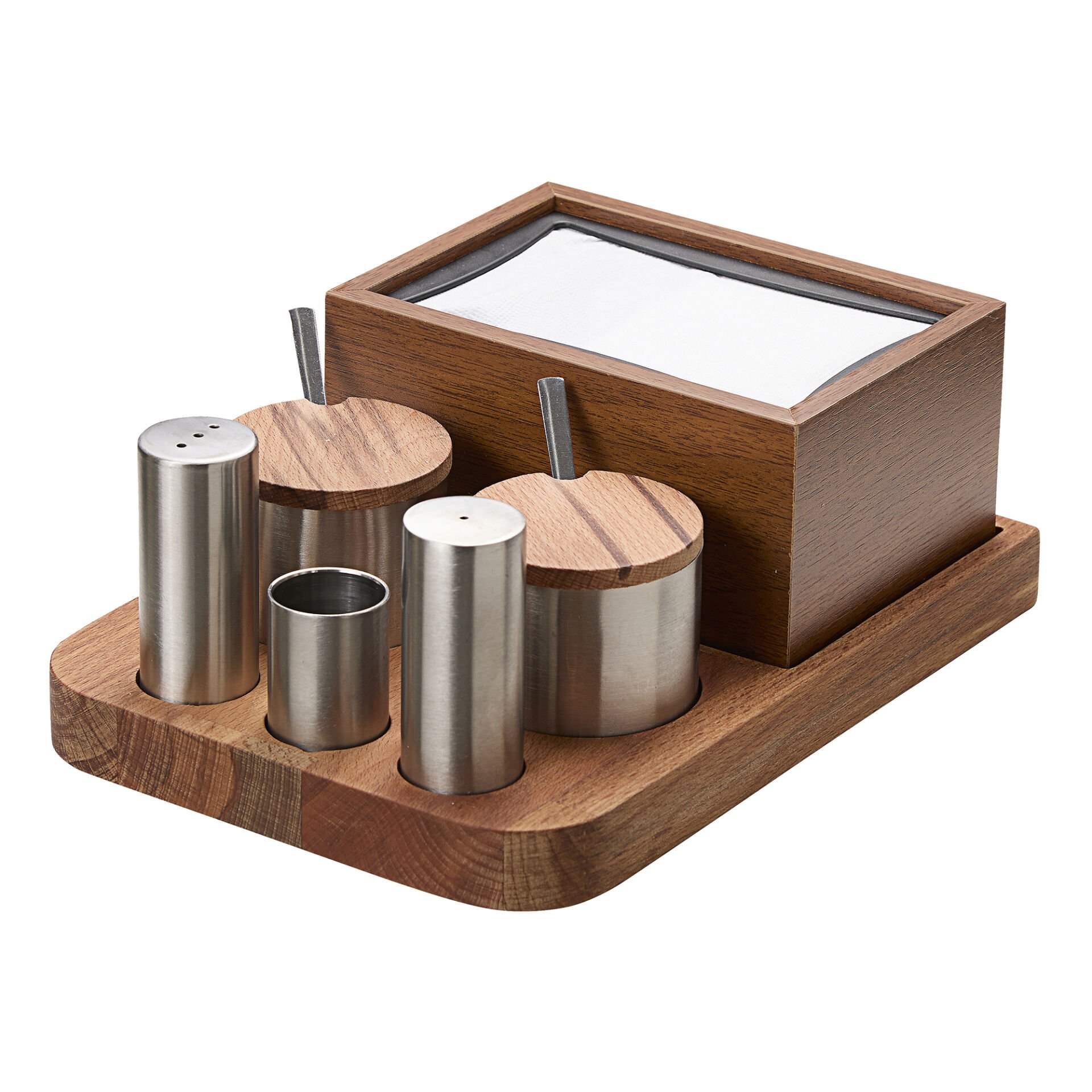 6'LI YUVARLAK TUZLUK BAHARATLIK DİSPENSER TAKIMI