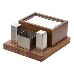 4'LÜ KARE DİSPANSER PEÇETELİKLİ TUZLUK  TAKIMI