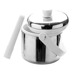 ICEBERG ÇELİK BUZ KOVASI (13x13 cm) (Buz maşası ile beraber satılır.)