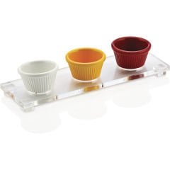 Groovy Açık Büfe 6 cm Standlı Sosluk Takımı (Şeffaf)