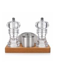 4'LÜ AKRİLİK  MENAJ SET (AHŞAP STANDLI)